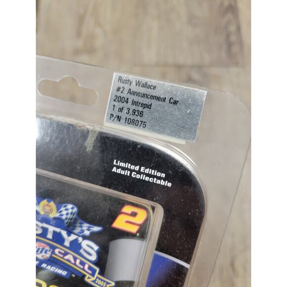 Rusty Wallace #2 Dodge Retirement "LAST CALL" Car 2004 Action 1:64 RARE 1/3,936 - Picture 2 of 4